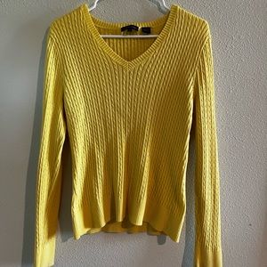 V-neck knitted sweater